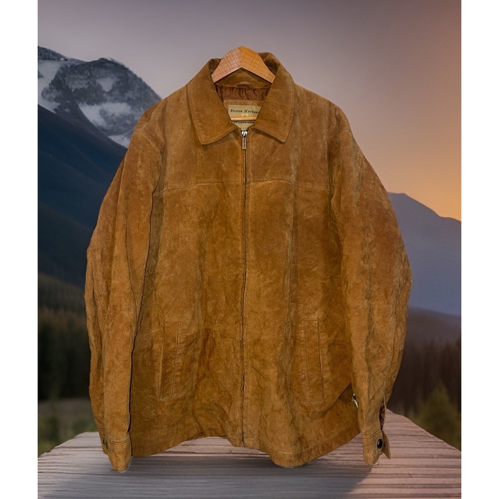 Boston Harbour Jacket Men XL Golden Beige‎ Leather Outdoor Wear